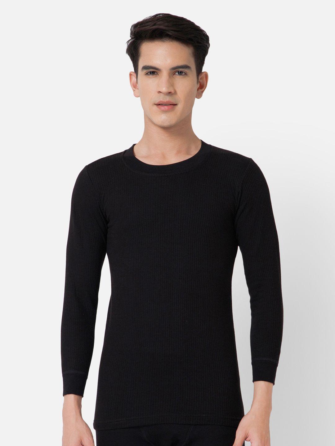 bodycare insider men black solid thermal top