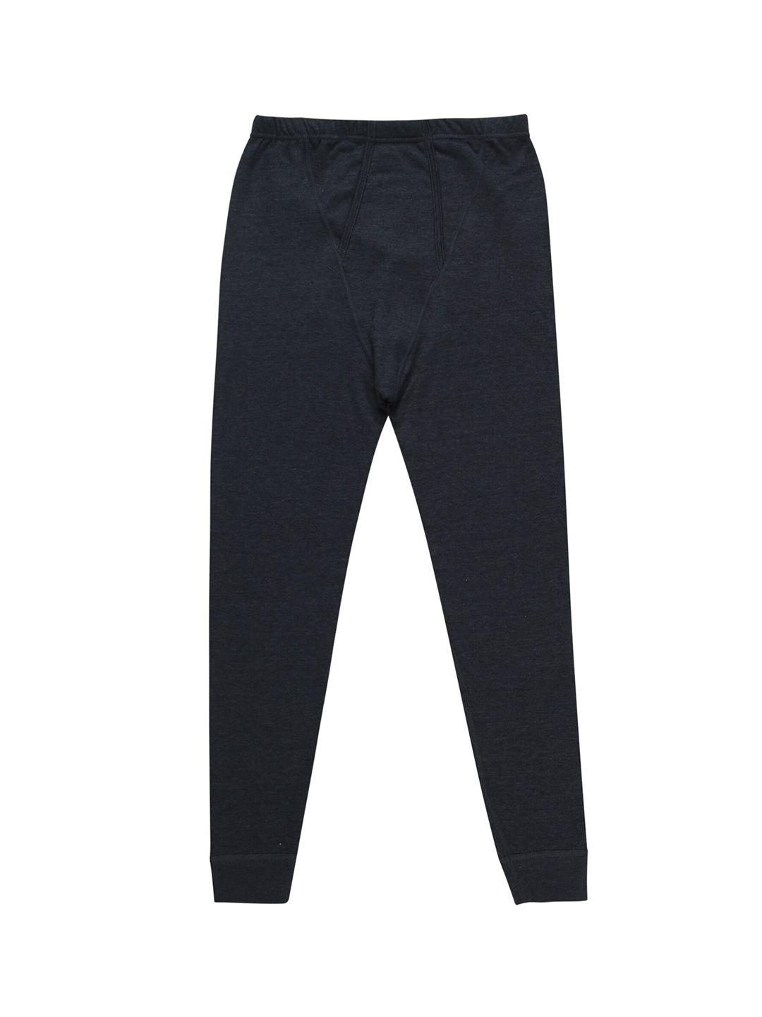 bodycare insider men navy blue solid cotton thermal bottoms