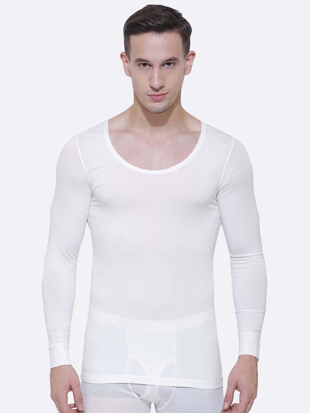 bodycare insider men off white cotton thermal tshirt