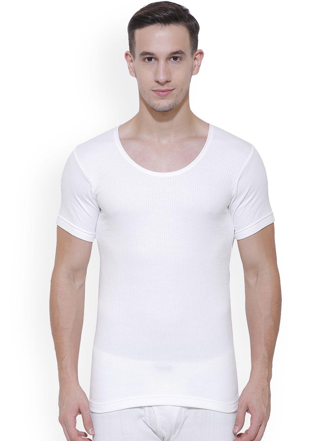 bodycare insider men off white solid thermal top b106_95