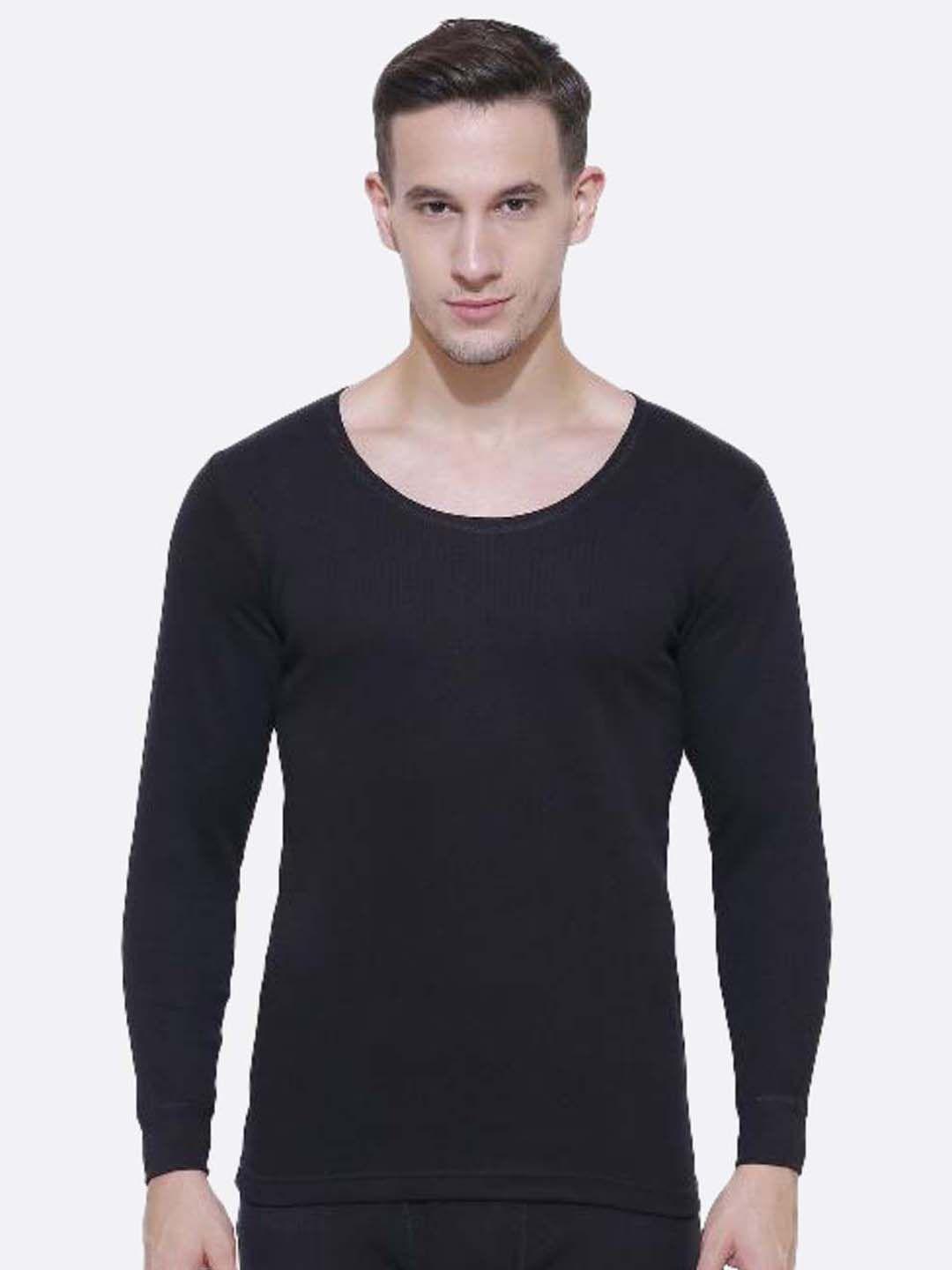 bodycare insider men solid knitted cotton thermal tops