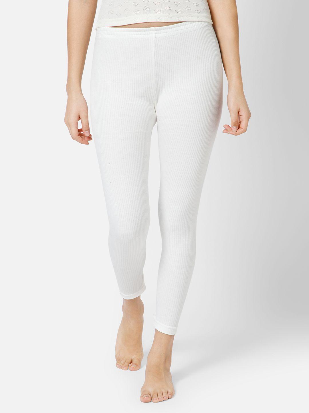 bodycare insider women off white solid thermal bottoms b202_105