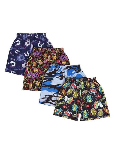 bodycare kids assorted printed shorts (pack of 4)
