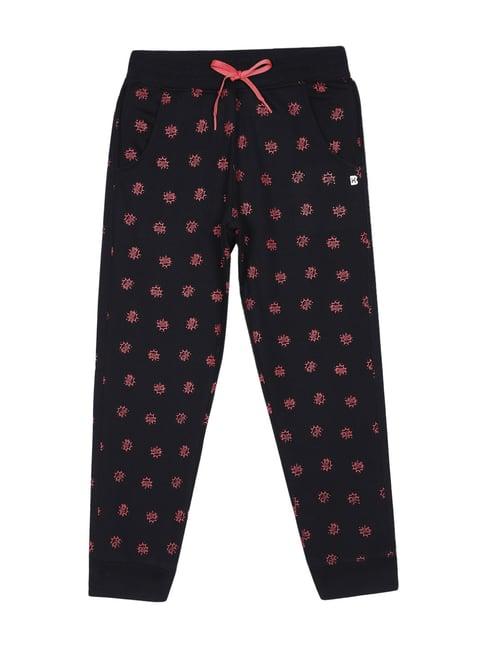 bodycare kids black cotton printed joggers (antiviral collection)