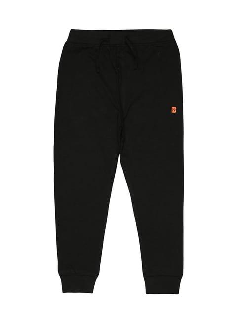 bodycare kids black solid trackpants