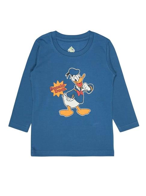 bodycare kids blue donald duck print full sleeves t-shirt