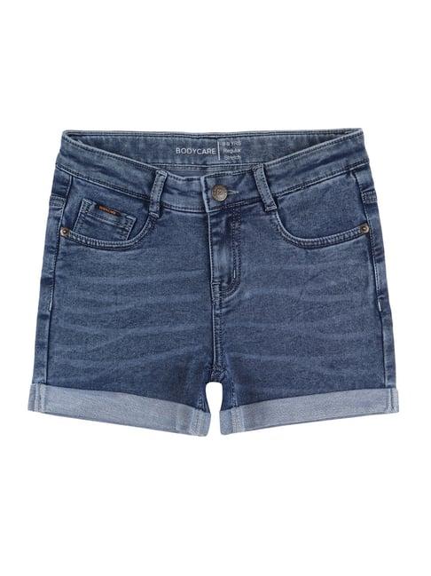 bodycare kids blue solid shorts