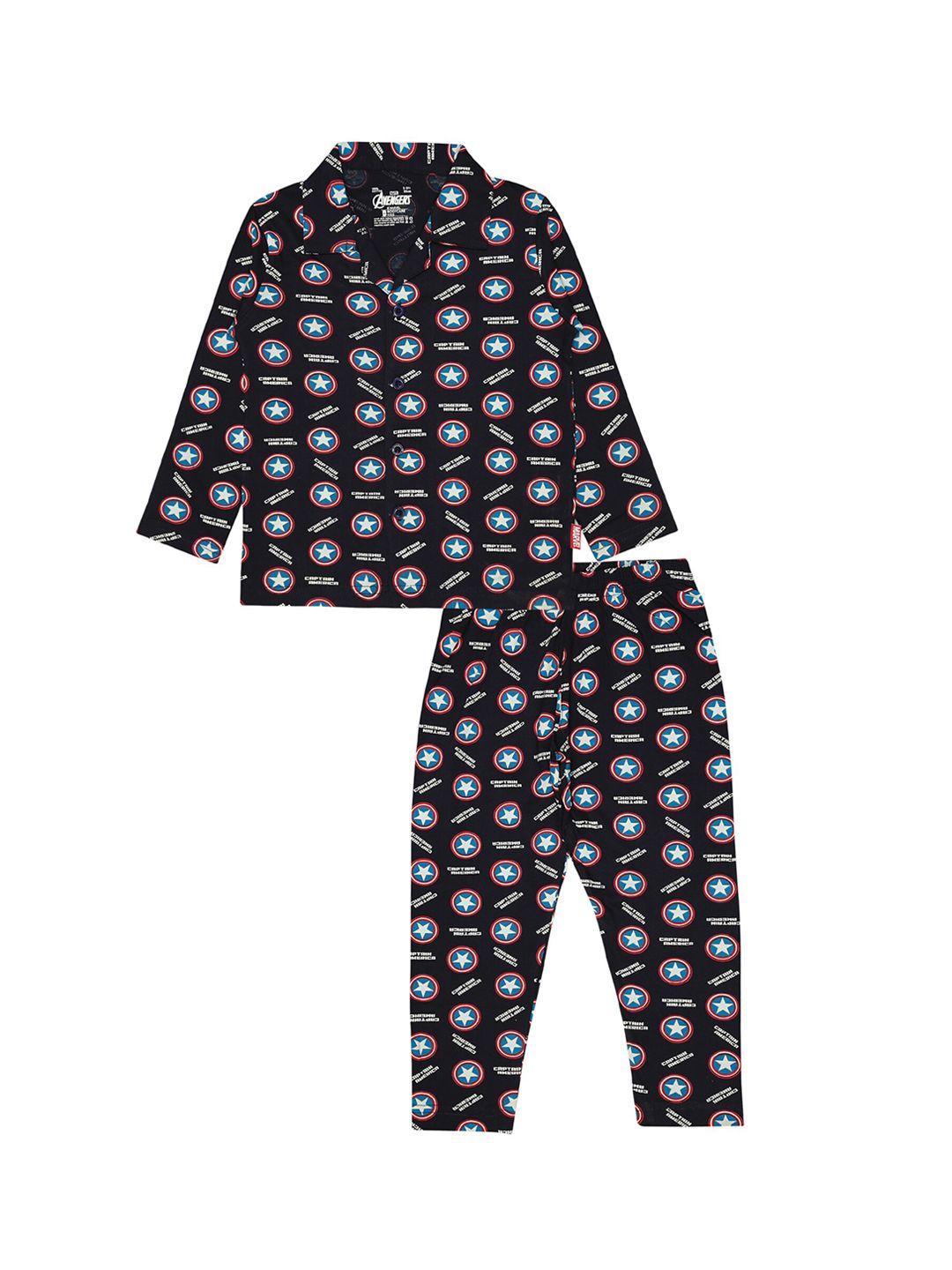 bodycare kids boys avenger printed pure cotton night suit