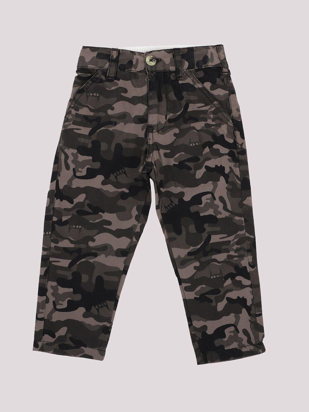 bodycare kids boys brown camouflage printed lounge pant