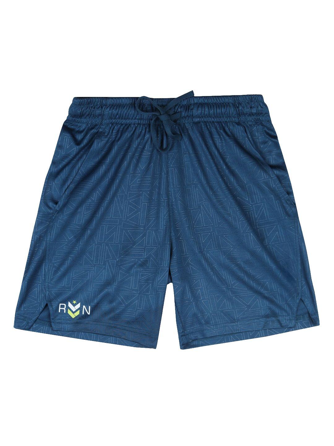 bodycare kids boys geometric printed mid-rise sports shorts