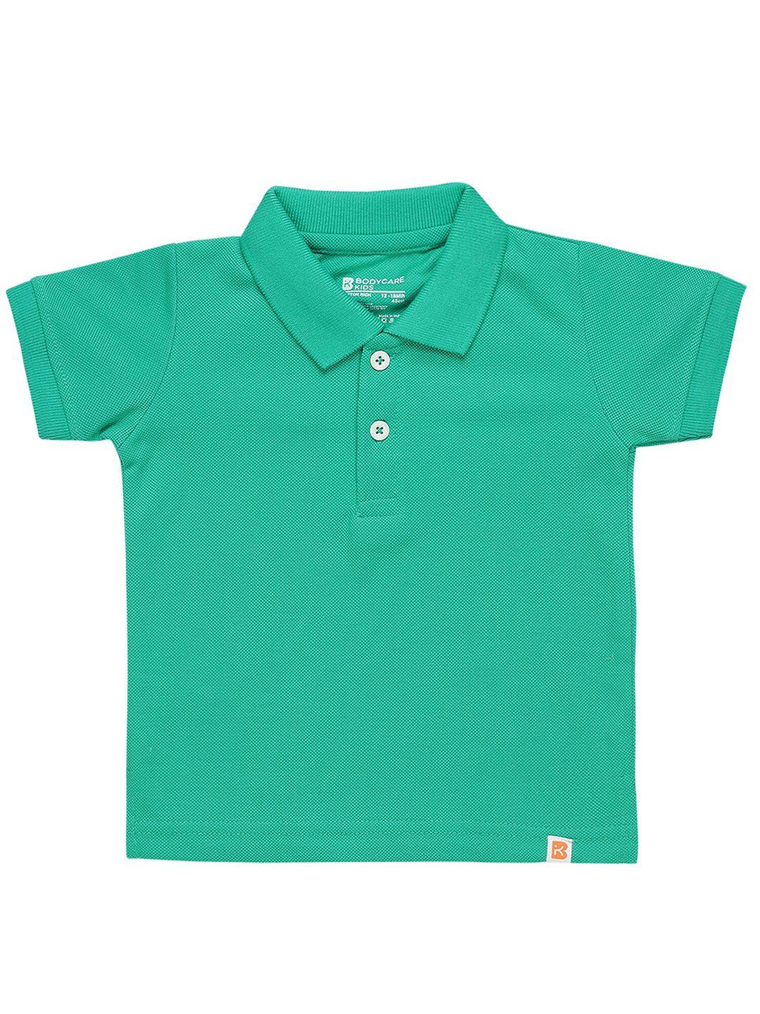 bodycare kids boys green polo collar short sleeves t-shirt