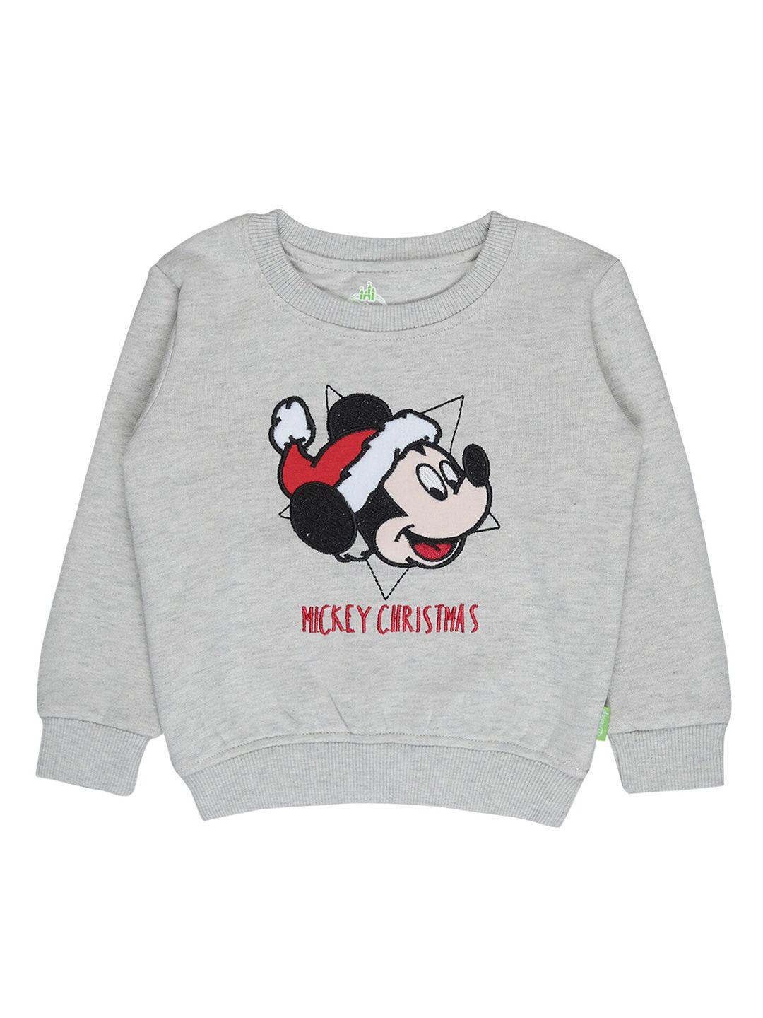 bodycare kids boys grey printed cotton sweatshirt