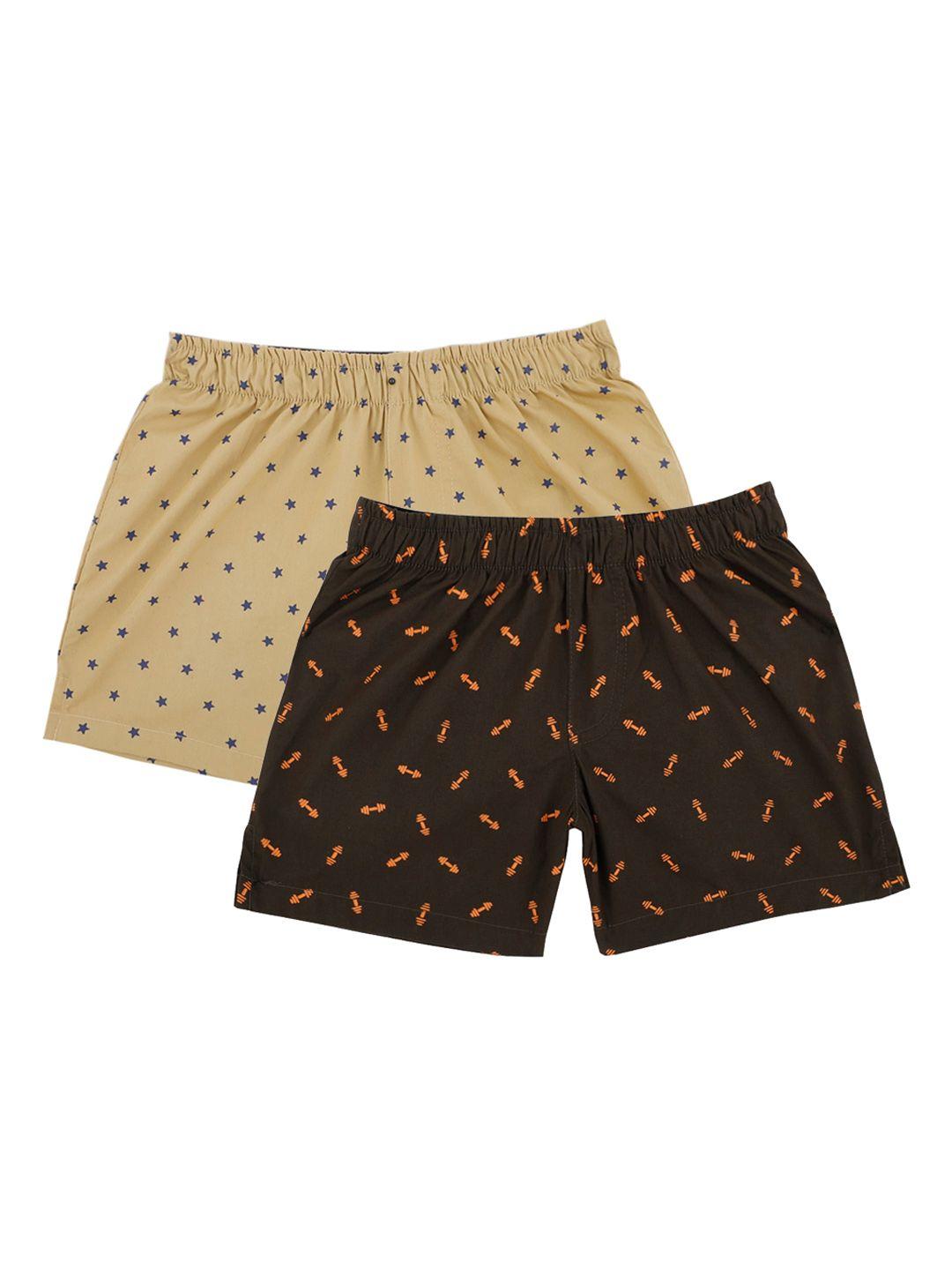 bodycare kids boys pack of 2 conversational printed shorts