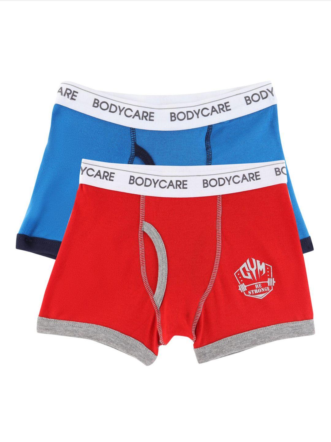 bodycare kids boys pack of 2 royal blue & red solid trunk kga2066rbr-pk001