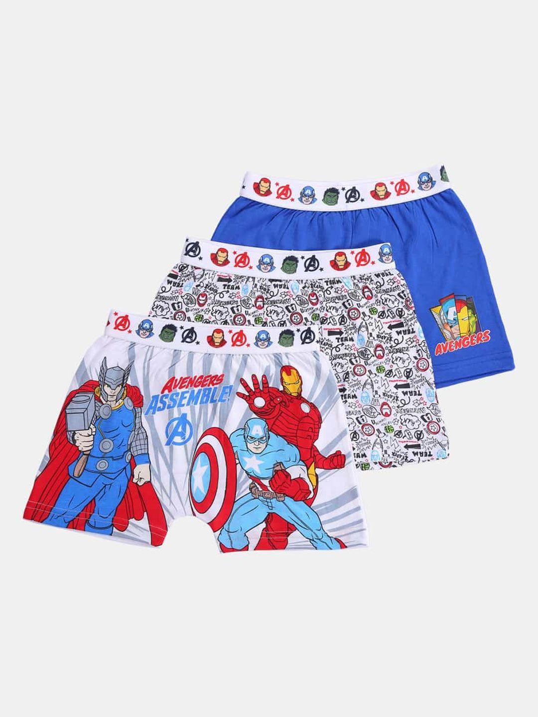 bodycare kids boys pack of 3 assorted avengers printed hipster briefs