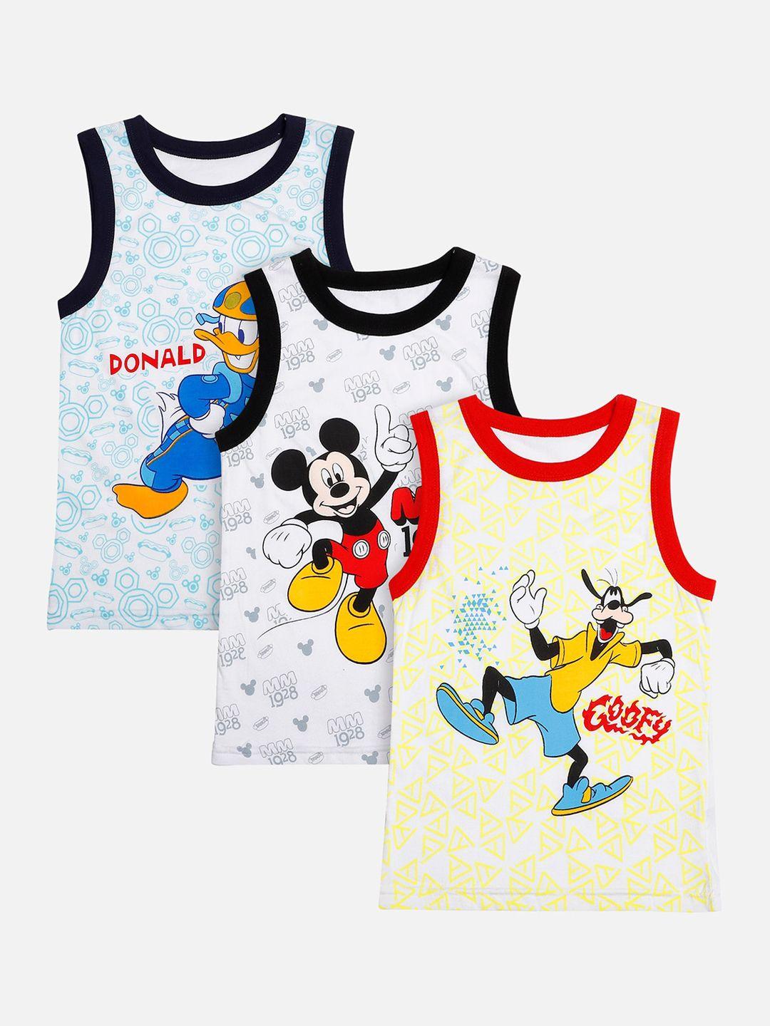 bodycare kids boys pack of 3 assorted mickey & friends basic innerwear vests