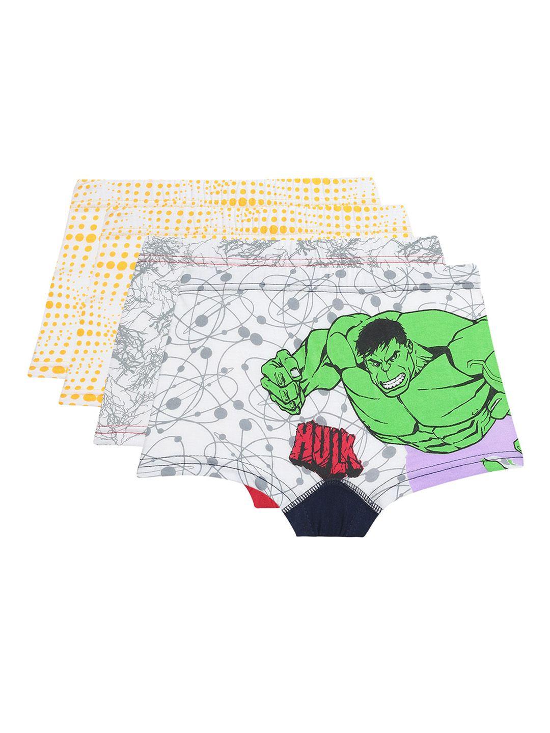 bodycare kids boys pack of 4 assorted avengers printed cotton trunk briefs