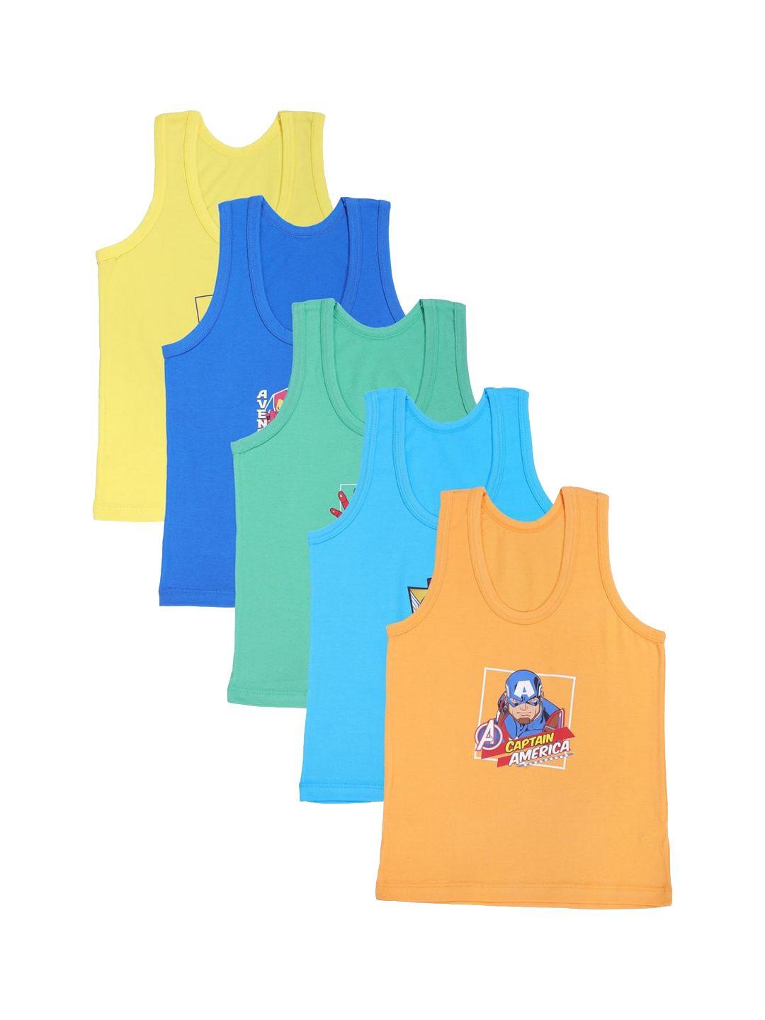 bodycare kids boys pack of 5 assorted cotton innerwear vests