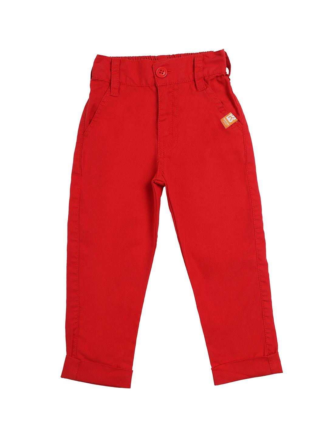 bodycare kids boys red solid lounge pants