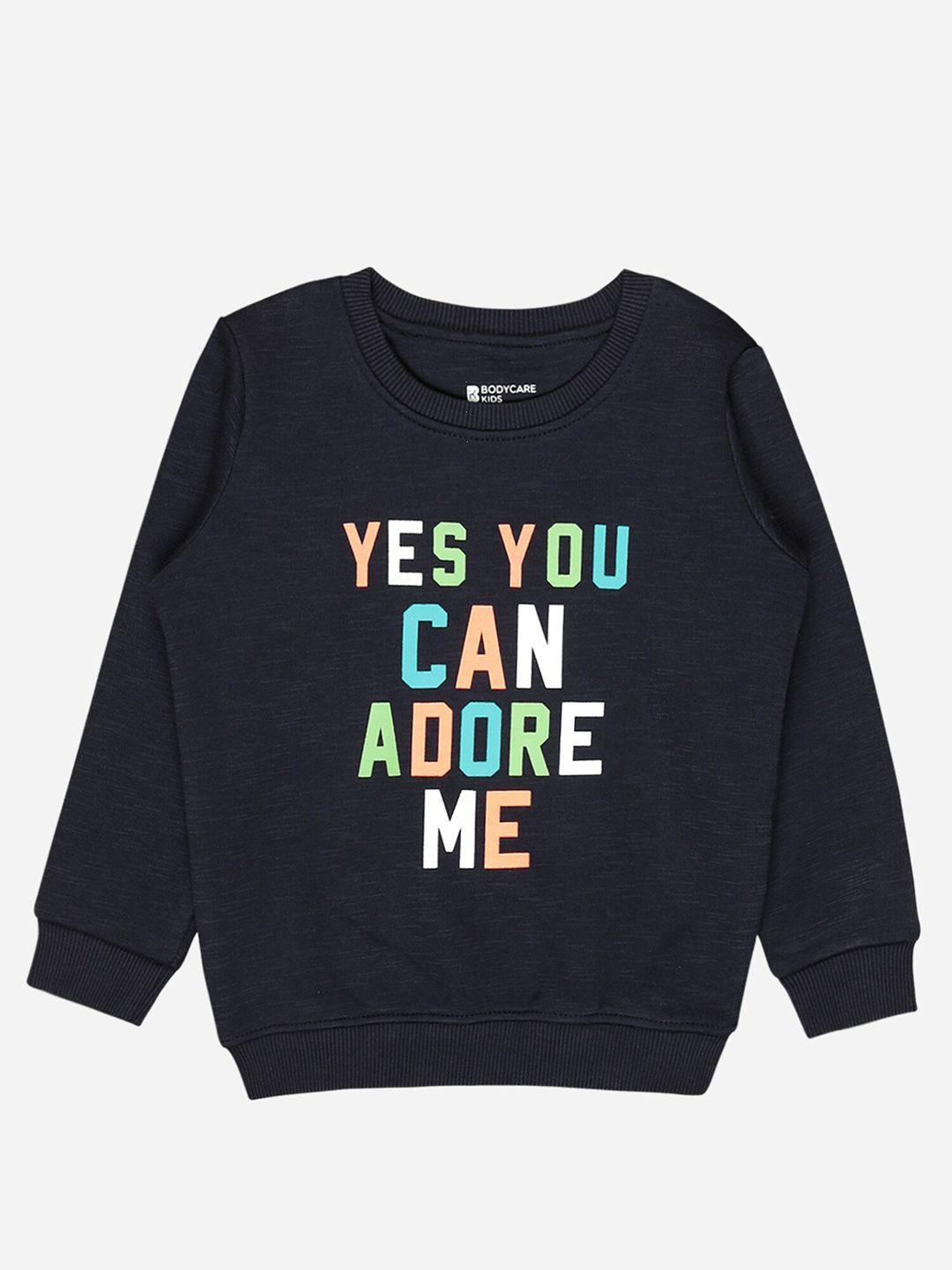 bodycare kids boys typography printed fleece sweatshirt
