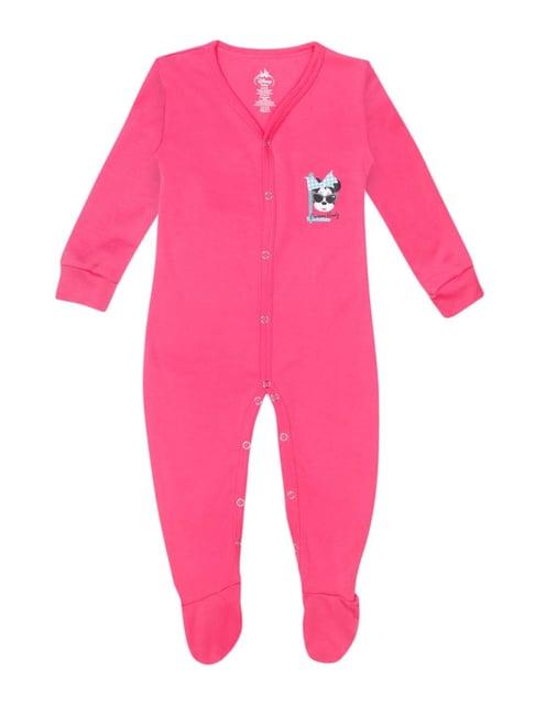 bodycare kids fuchsia pink printed full sleeves romper