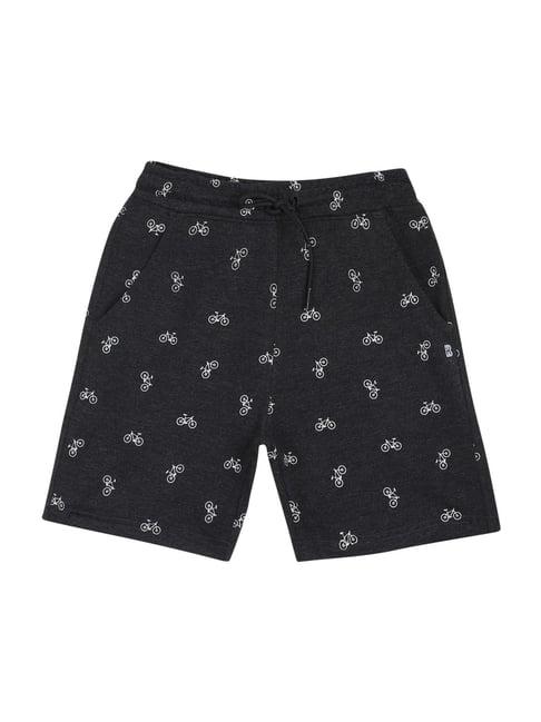bodycare kids grey cotton printed shorts (antiviral collection)