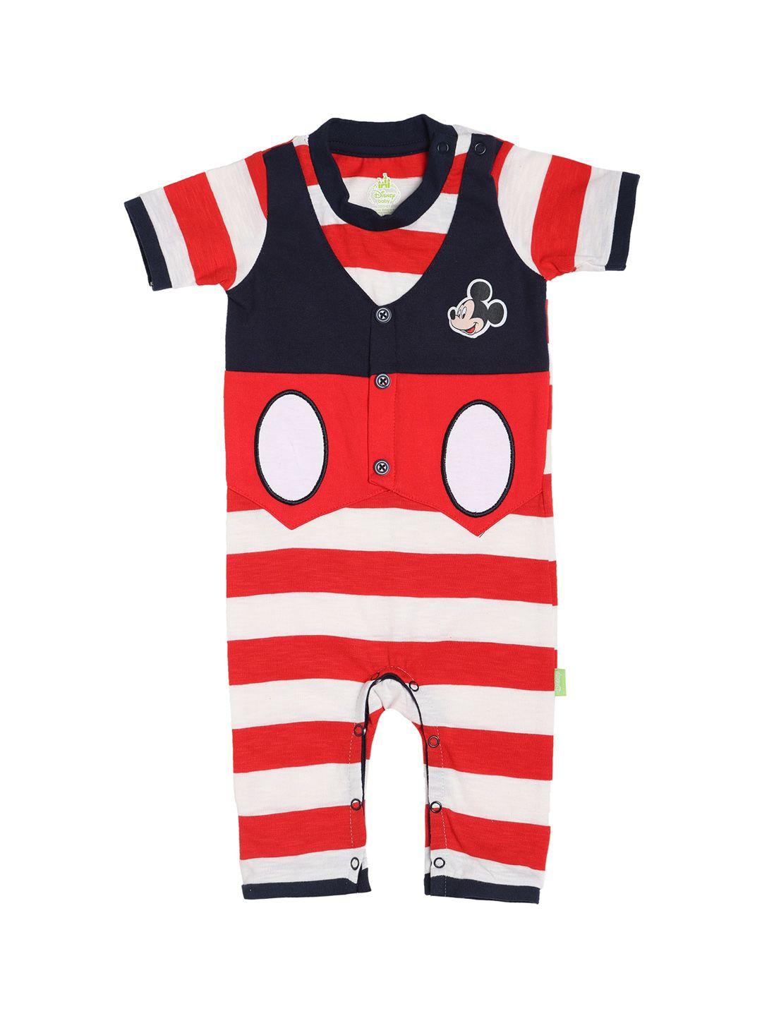 bodycare kids infant boys red & black printed rompers