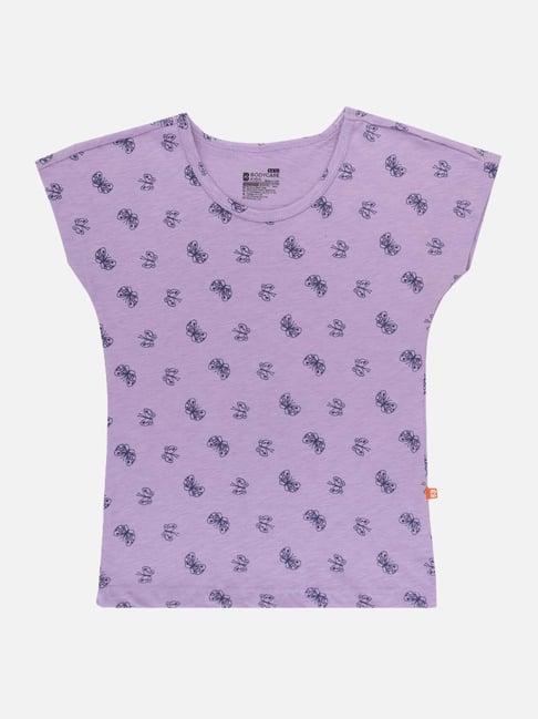 bodycare kids lavender cotton printed t-shirt