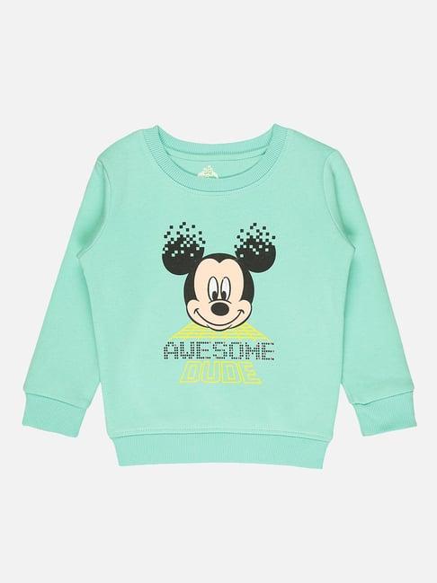 bodycare kids light green printed full sleeves sweatshirt