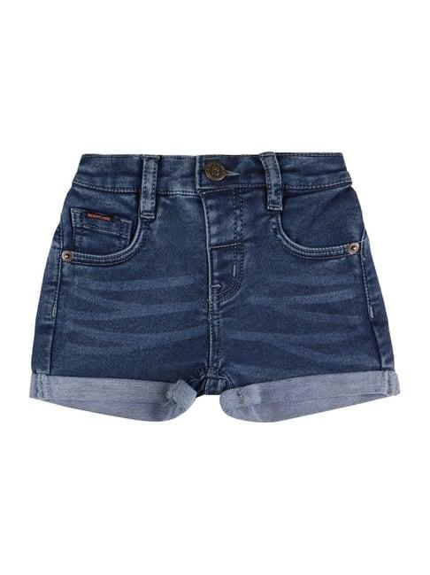 bodycare kids medium blue solid shorts