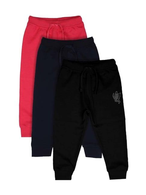 bodycare kids multicolor cotton printed trackpants (pack of 3)