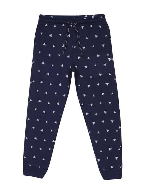 bodycare kids navy cotton printed joggers (antiviral collection)