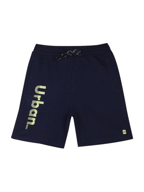 bodycare kids navy cotton printed shorts (antiviral collection)