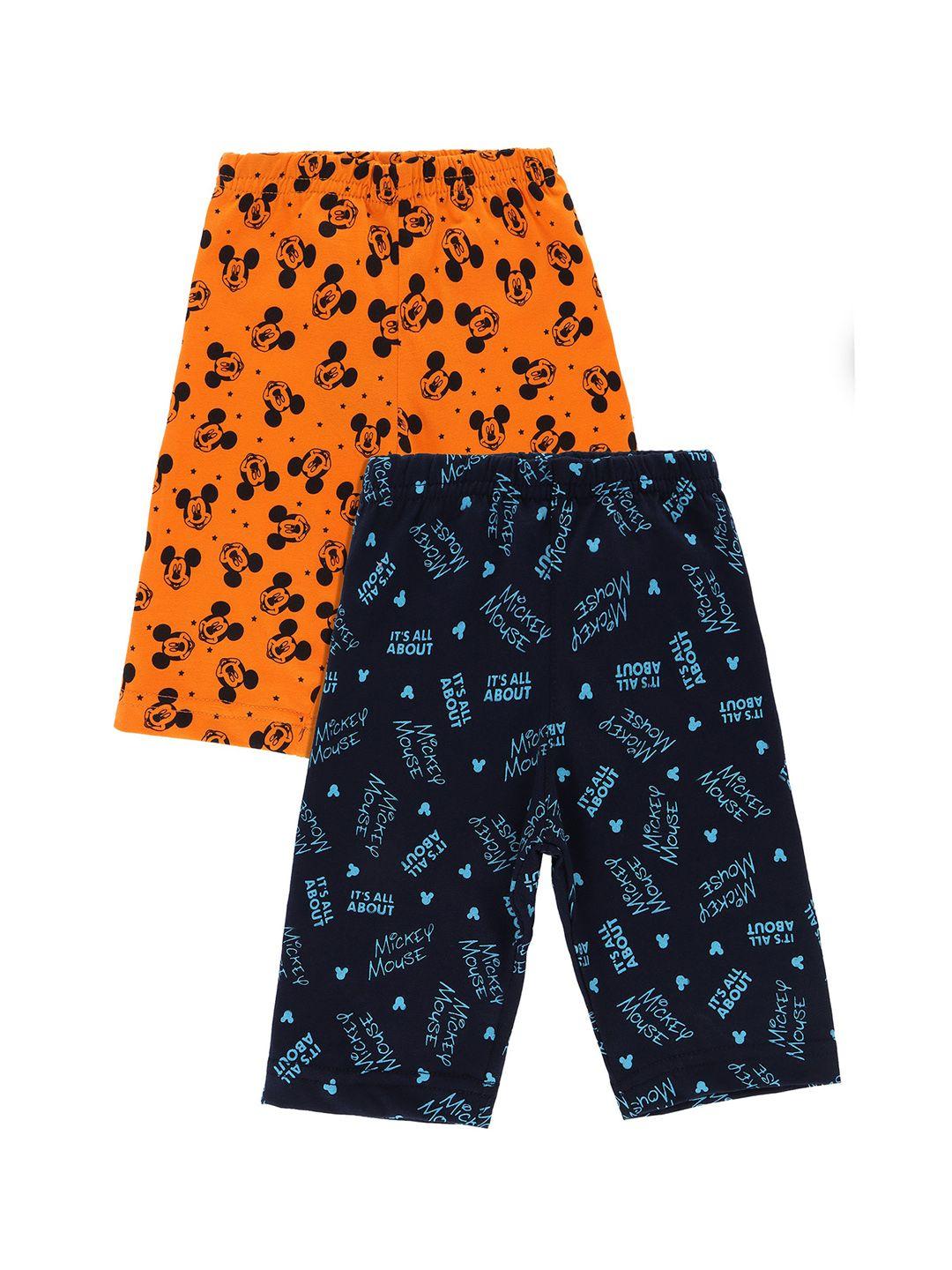 bodycare kids pack of 2 mickey & friends printed cotton shorts