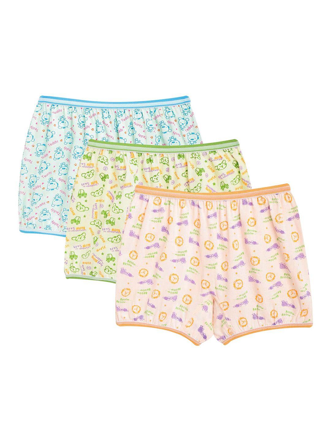 bodycare kids pack of 3 assorted printed cotton boy shorts briefs