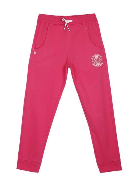 bodycare kids pink cotton printed joggers (antiviral collection)