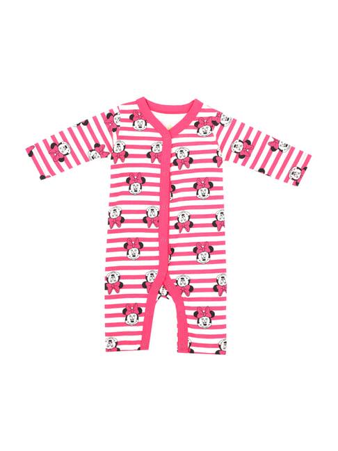 bodycare kids pink cotton printed rompers