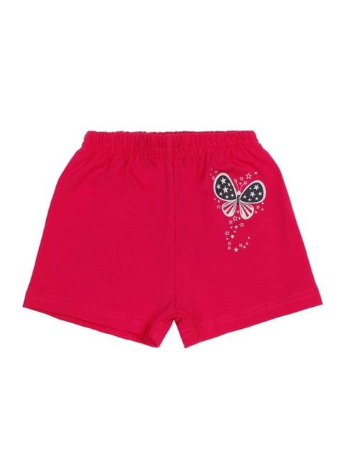 bodycare kids pink cotton printed shorts