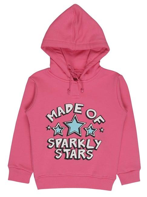 bodycare kids pink printed full sleeves sweatshirt