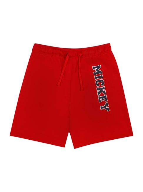 bodycare kids red printed shorts
