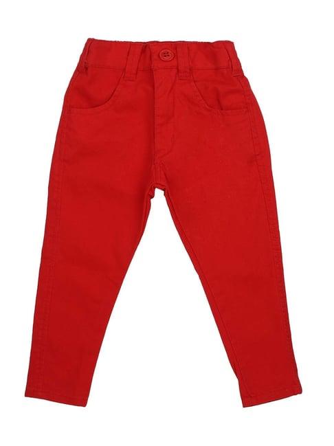 bodycare kids red regular fit pants
