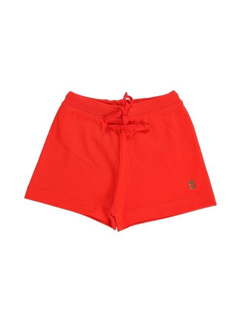 bodycare kids red solid shorts