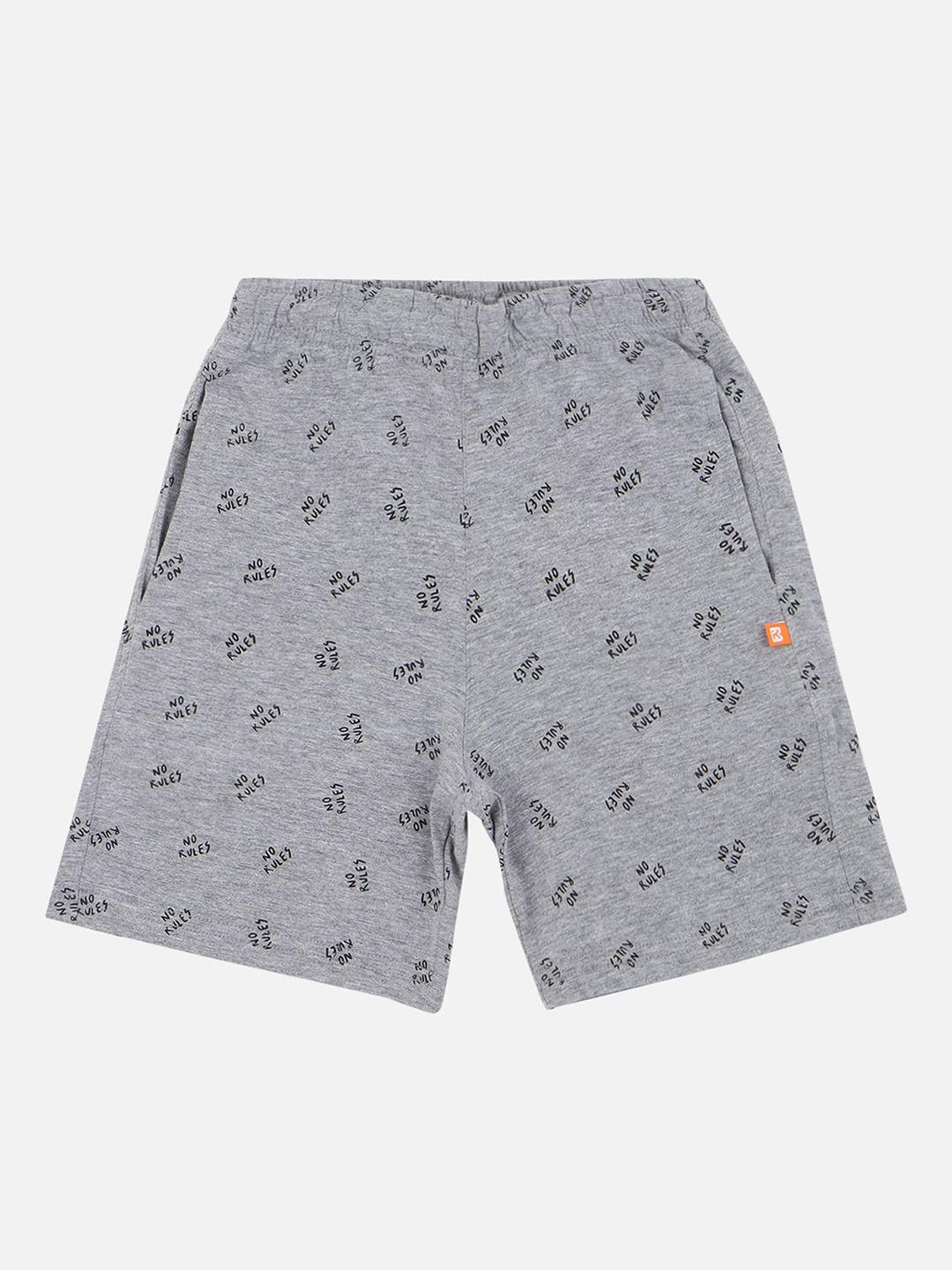 bodycare kids typography printed shorts