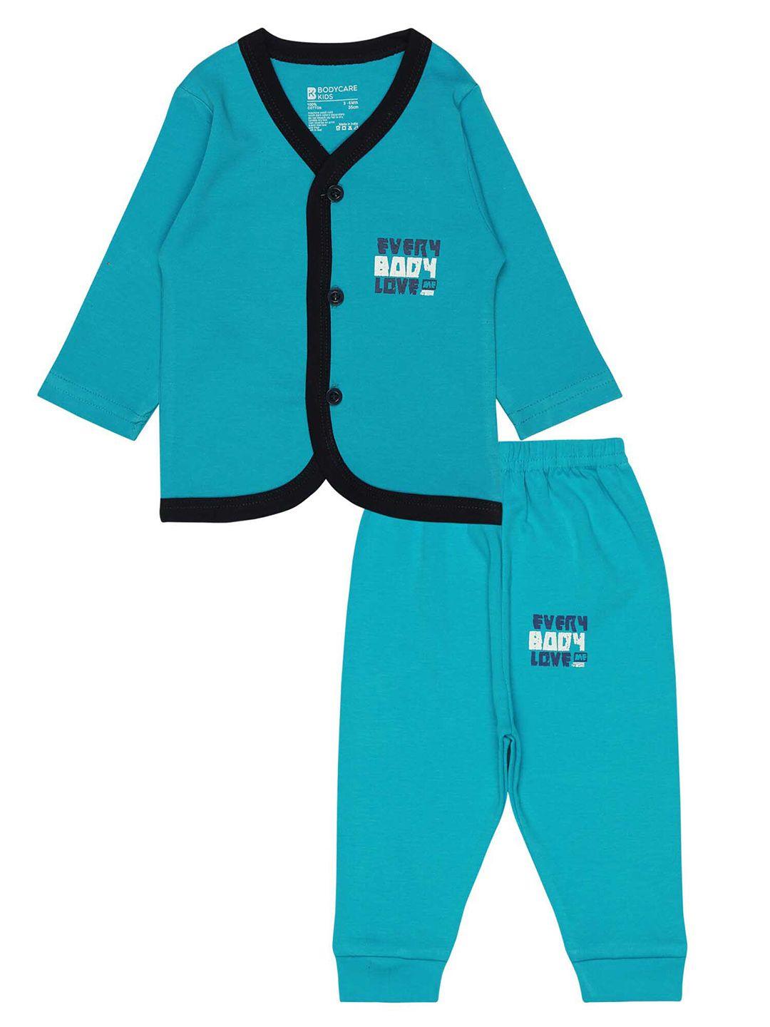 bodycare kids unisex kids blue & black t-shirt with trousers