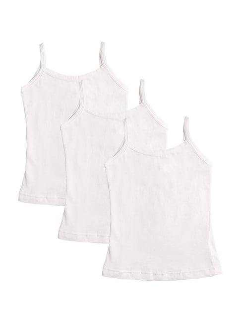 bodycare kids white cotton printed vests (pack of 3)