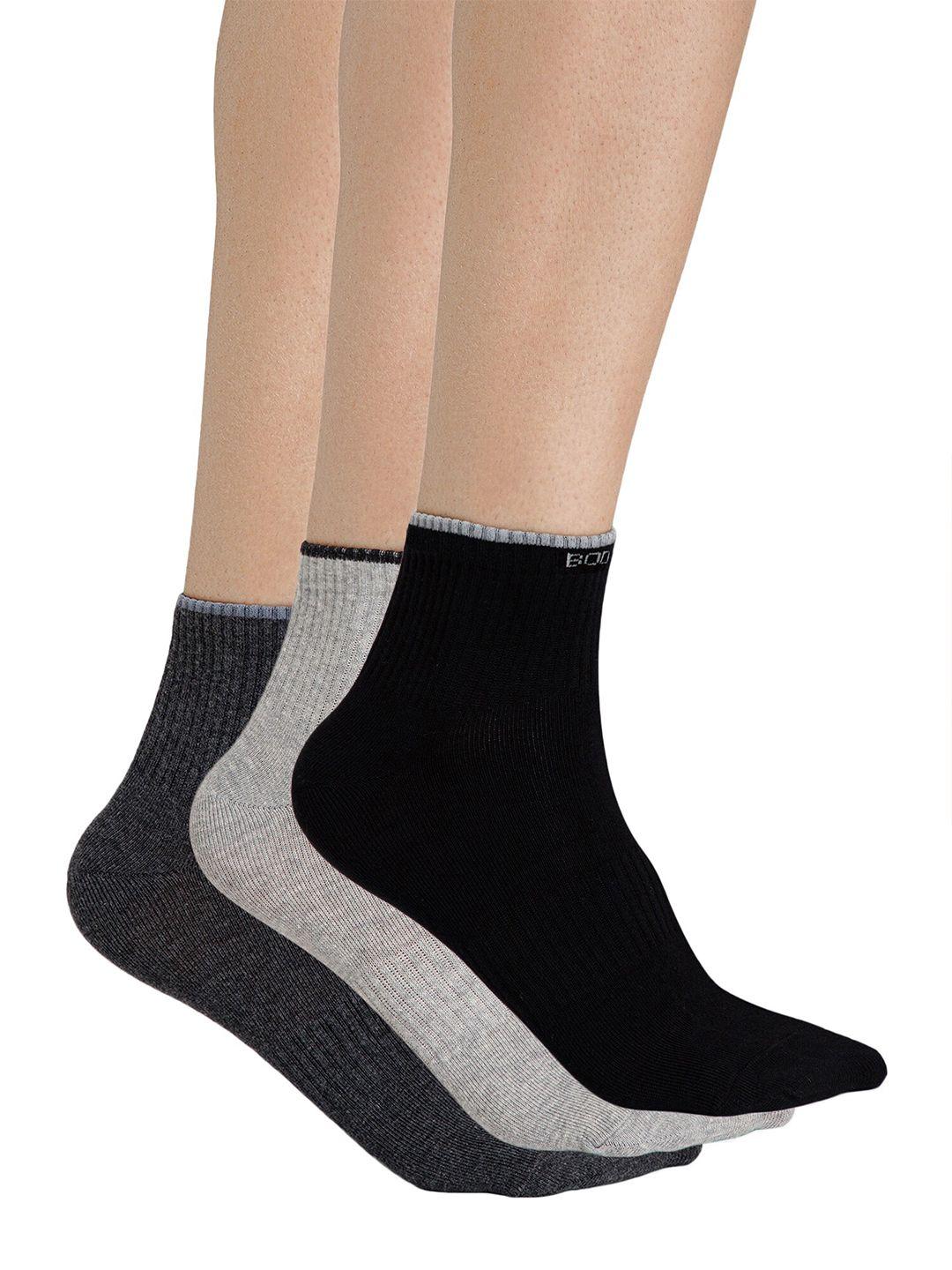 bodycare men pack of 3 assorted cotton above ankle length socks