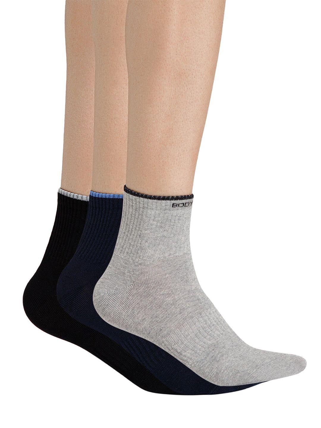 bodycare men pack of 3 assorted cotton ankle length socks