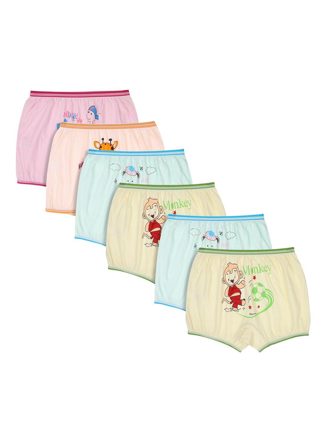 bodycare pack of 6 assorted kids infant cotton basic briefs