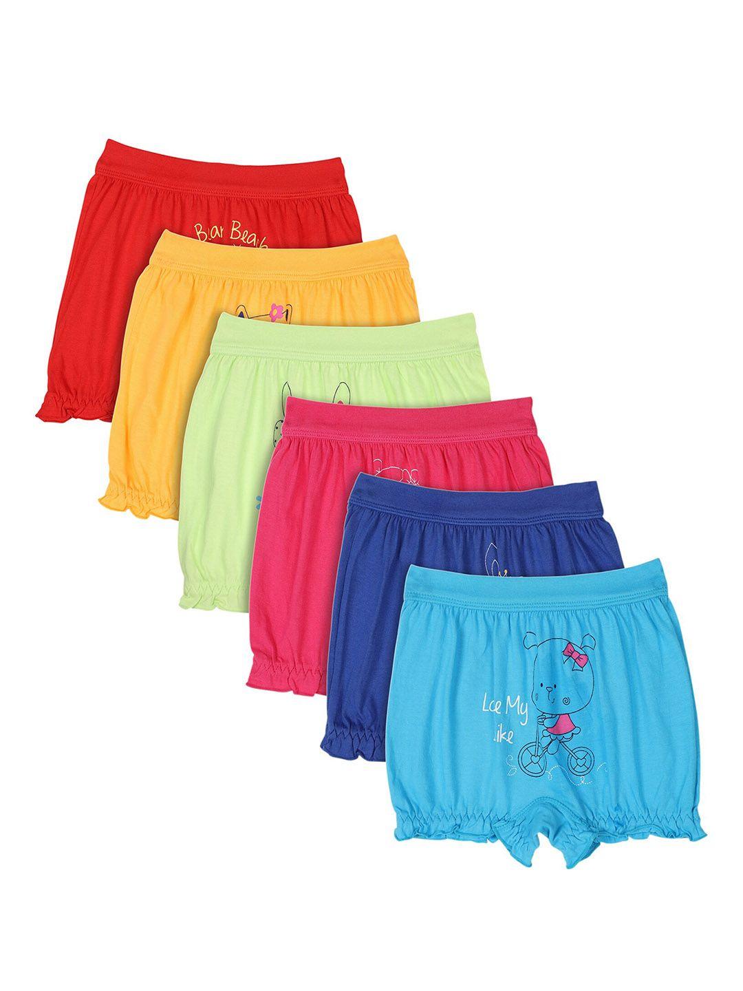 bodycare unisex kids pack of 6 assorted cotton basic bloomers