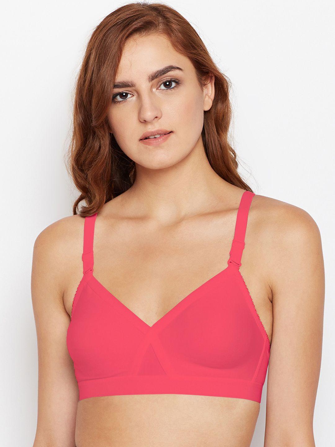 bodycare women coral pink solid t-shirt bra 5589co